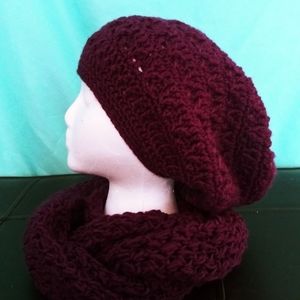 Handmade crocheted hats and scarfs